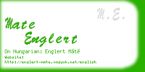 mate englert business card